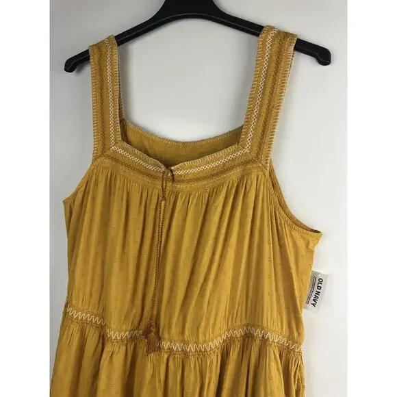 Old Navy Sleeveless Waist Defined Embroidered Clip Dot Maxi Dress Plus Size 3X - Picture 7 of 15